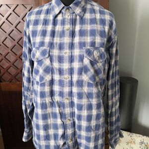 Pendleton Blue and Cream Plaid Shirt